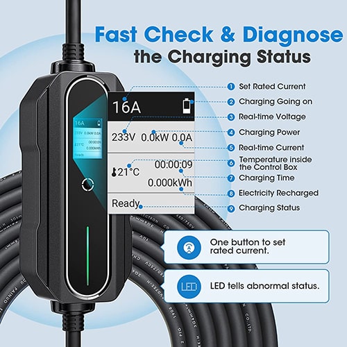 3-EVMOTIONS Sigma EVSE Type2 (max. 32A) Câble de recharge véhicule électrique